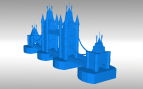 伦敦塔桥侧视图