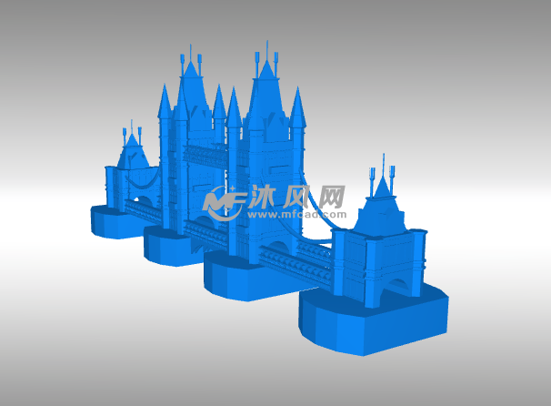 伦敦塔桥侧视图