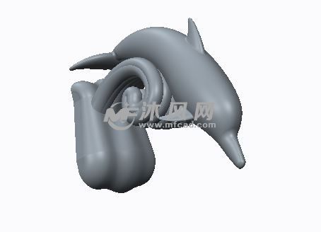 小海豚模型斜侧