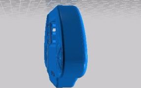 游戏手柄的侧视图