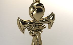 十字吊坠效果图