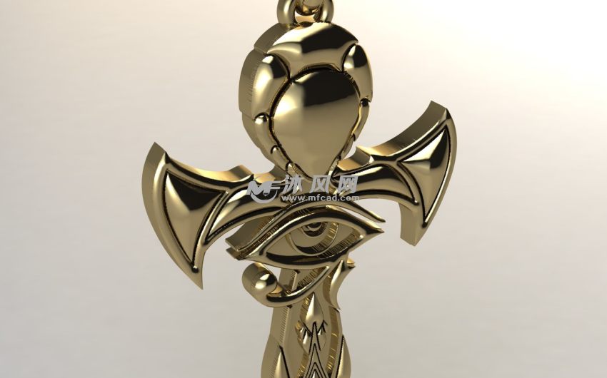 十字吊坠效果图