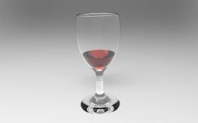 高脚酒杯渲染图