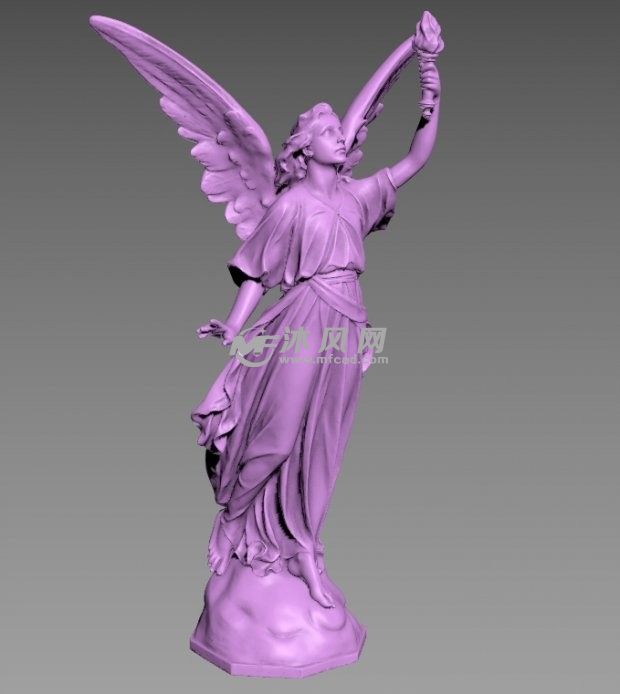 天使露西雕塑轴测图