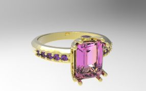 女士钻戒渲染图