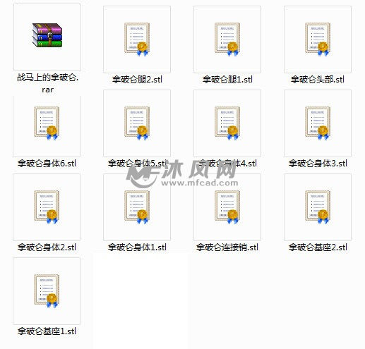 拿破仑3D打印部件明细