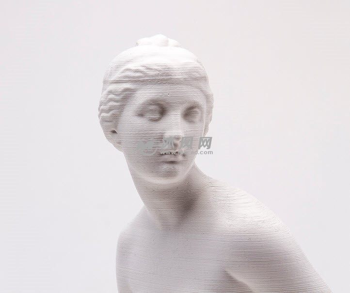 女神雕像头部特写