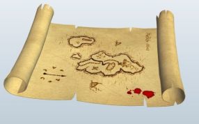 海盗藏宝图卷轴