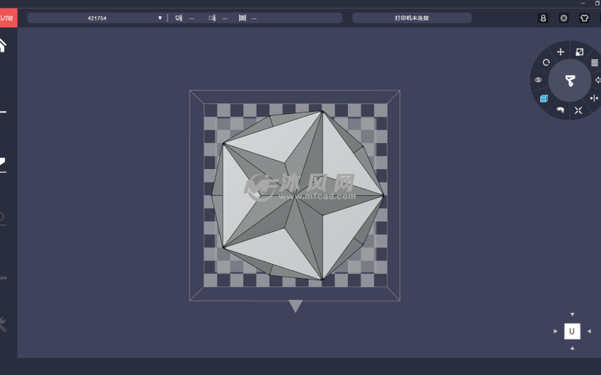 五星零件俯视图