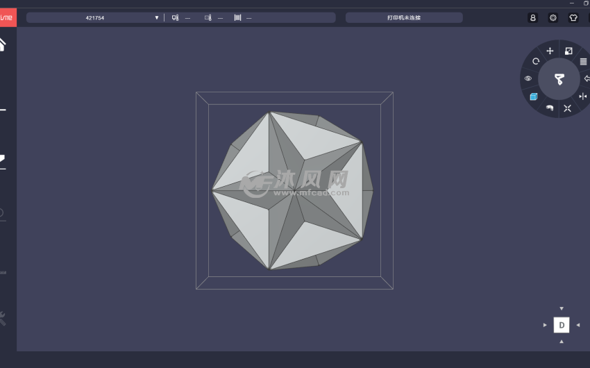 五星零件底视图