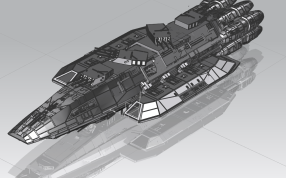 三维太空船模型