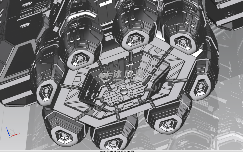 尾部喷气发动机细节