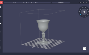 夜光杯斜二测视图
