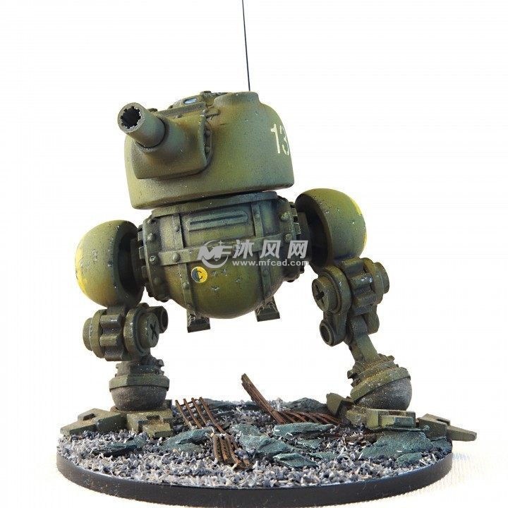 DIY外星大战鸡形坦克3D打印模型成品正视图