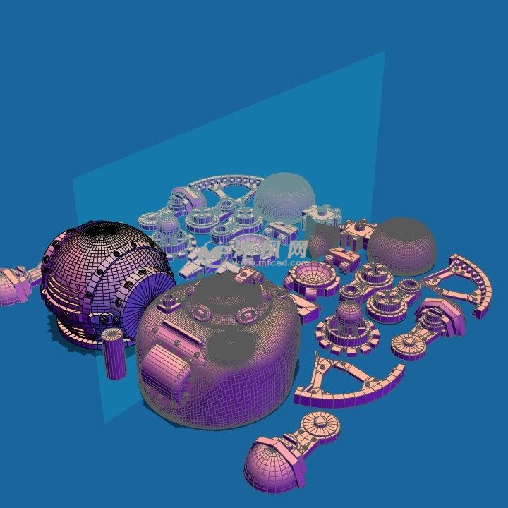 DIY外星大战鸡形坦克3D打印模型零件图