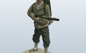 二战中使用火焰喷射器的士兵