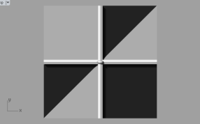 鸟屋的模型顶视图