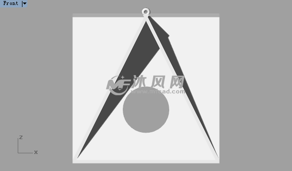 鸟屋的模型左视图