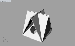 鸟屋的模型轴测图