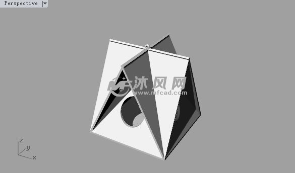 鸟屋的模型轴测图