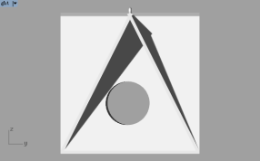 鸟屋的模型正视图