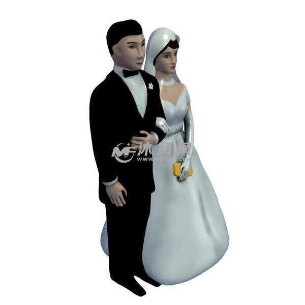 蛋糕上的新郎新娘