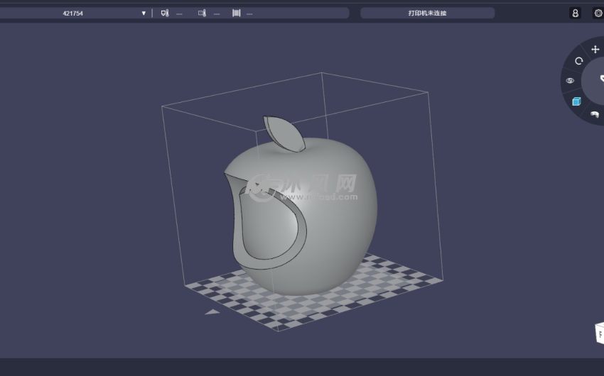 苹果盒斜二测图