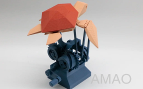 会动的乌龟后侧图