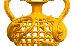 中国经典双龙瓶正面