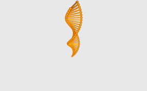 双螺旋结构DNA黄色渲染