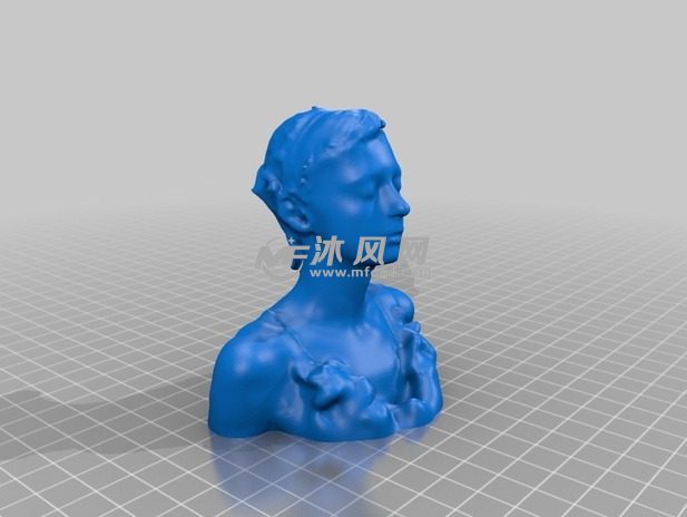 女孩儿蓝色渲染