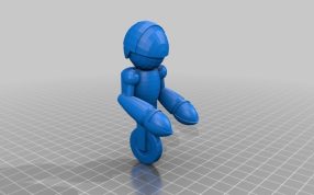 独轮机器人蓝色模型