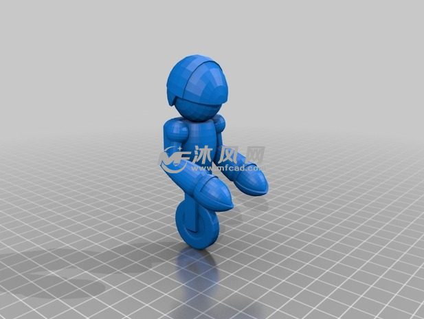 独轮机器人蓝色模型