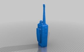 对讲机的3D扫描件蓝色渲染图