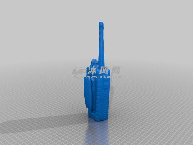 对讲机的3D扫描件蓝色渲染图