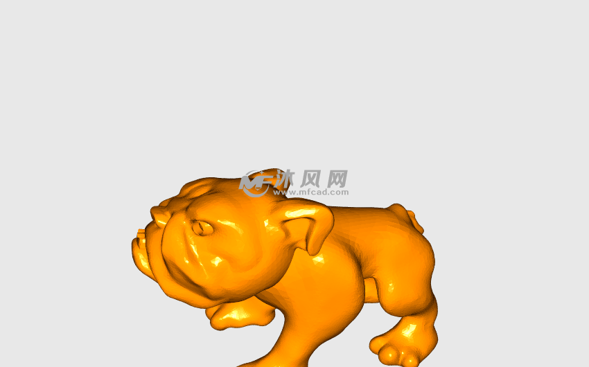 斗牛犬渲染黄色渲染