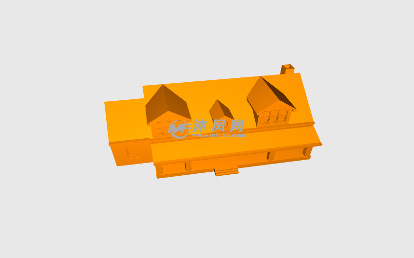 房子黄色渲染图