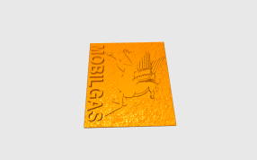 美孚燃气标志渲染