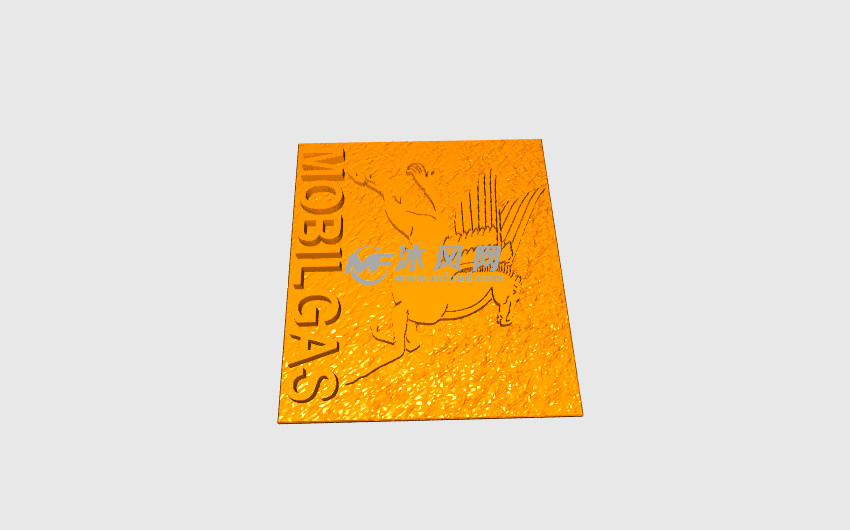 美孚燃气标志渲染