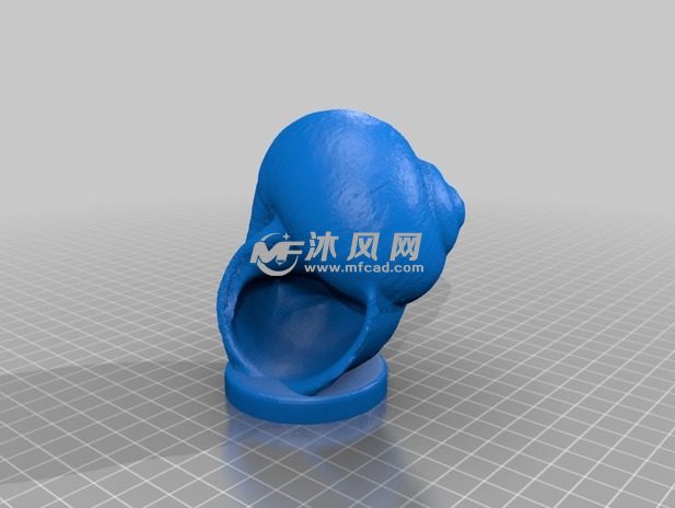 蜗牛壳蓝色渲染