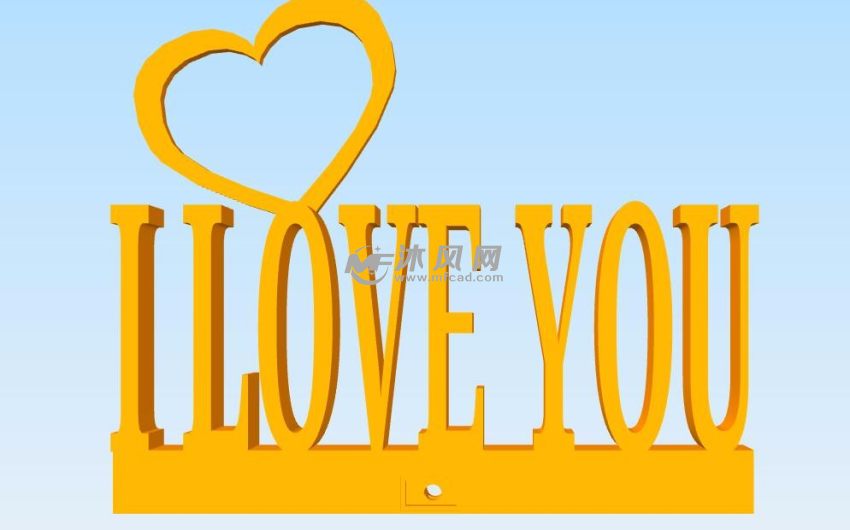 I love you摆件模型