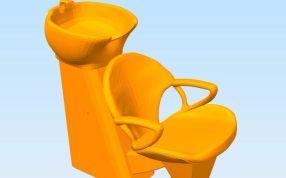 干洗头发座椅模型