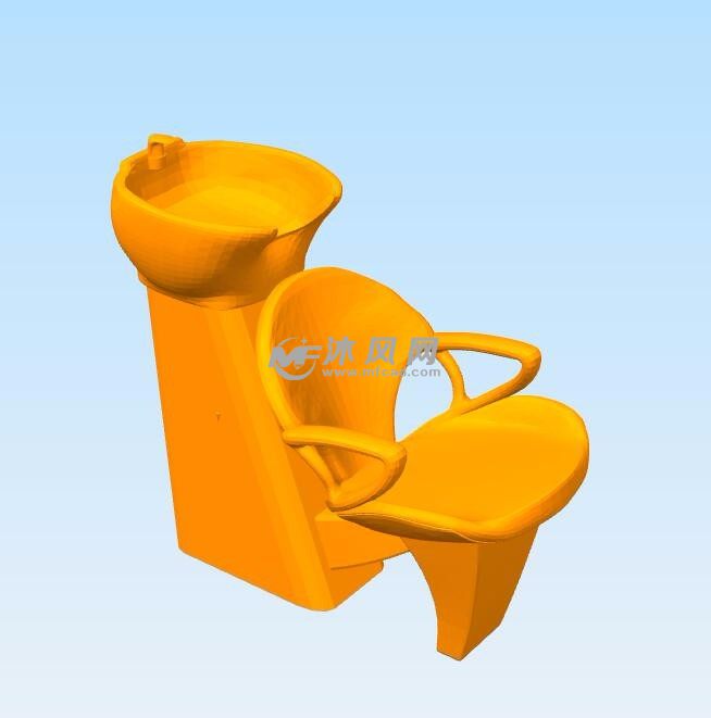 干洗头发座椅模型