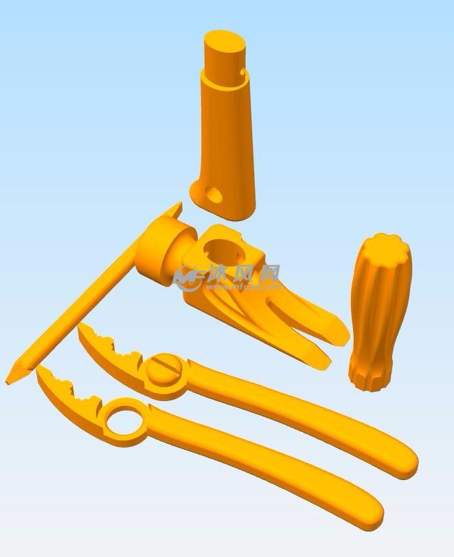 钳子、锤子和螺丝刀