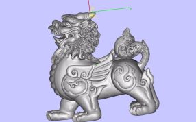 麒麟摆件左视图