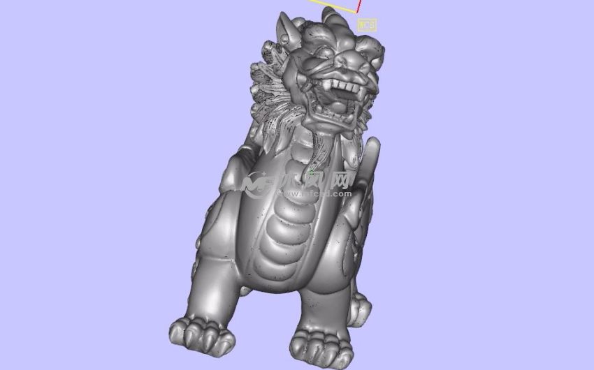 麒麟摆件前视图