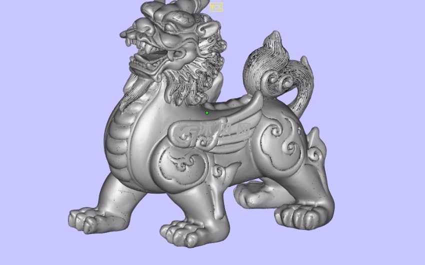 麒麟摆件等轴视图