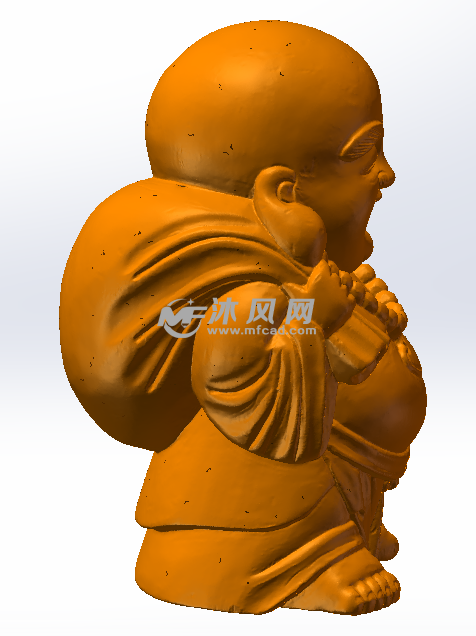 布袋和尚侧面效果图