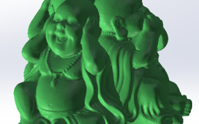 三面佛像绿色效果