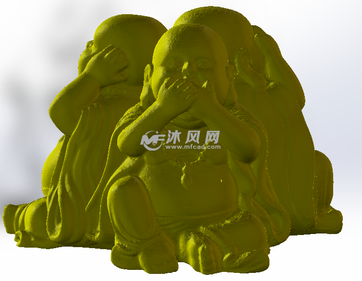 三面佛像整体效果3